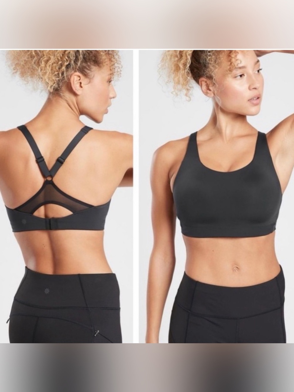 Athleta Advance Bra B-G in Black.